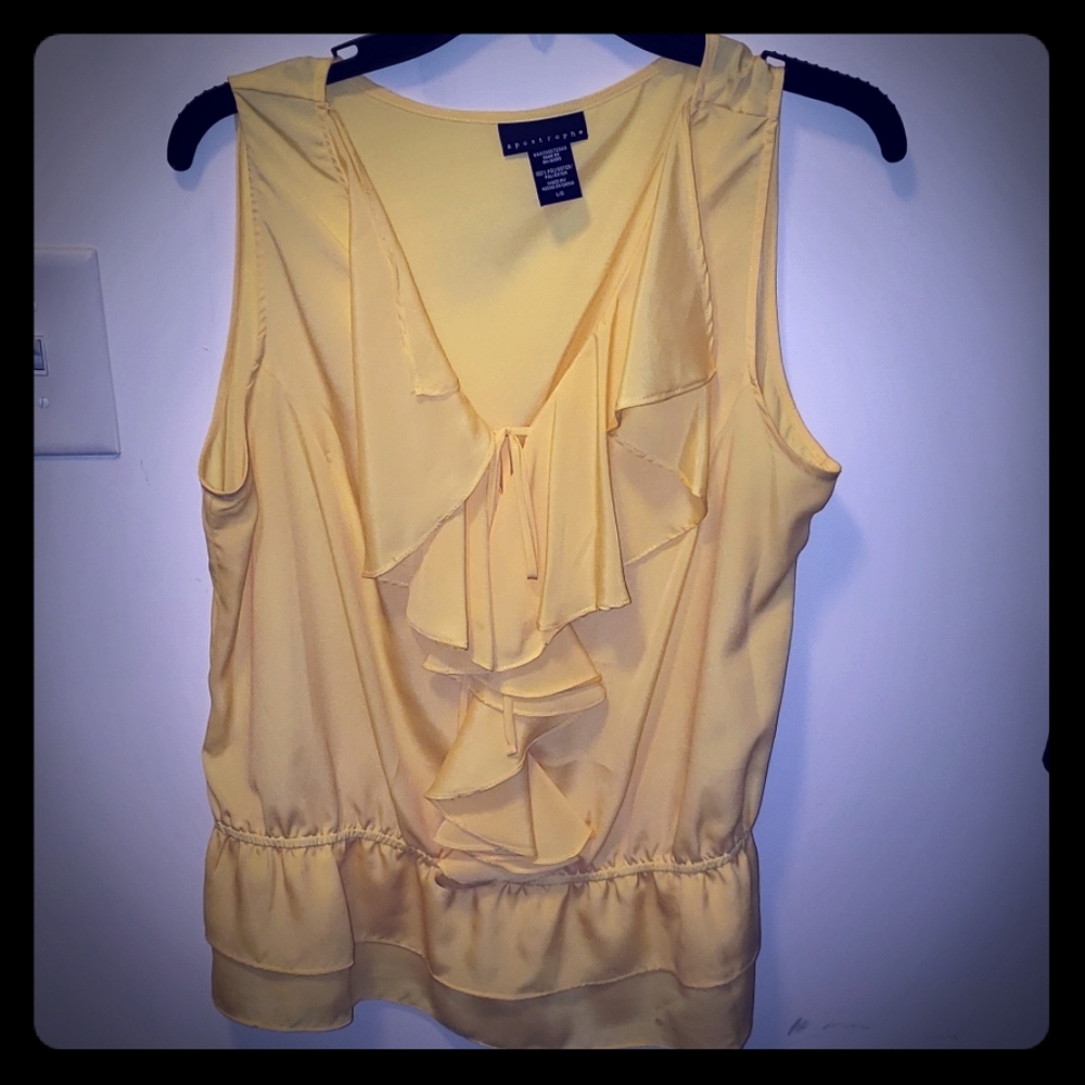 Yellow sleeveless top